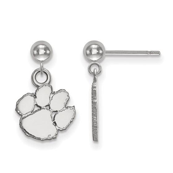 Sterling Silver Clemson University Earrings Dangle Ball Jewelry Sterling Silver Clemson University Earrings Dangle Ball Jewelry